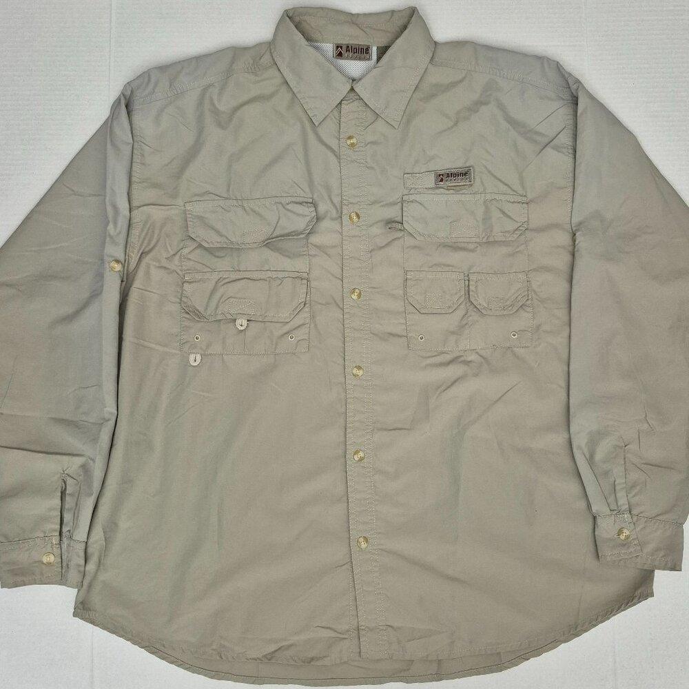 Alpine Design Button Up Shirt Men's L Outdoor Fishing Vented Hike - Pre-owned